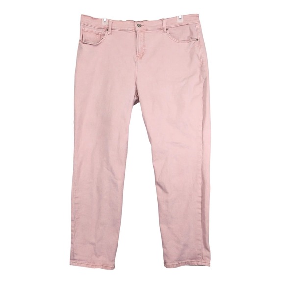 Old Navy Denim - Old Navy Boyfriend Mid-Rise Pink Jeans Womens 16 38x28" Stretch Denim Coquette